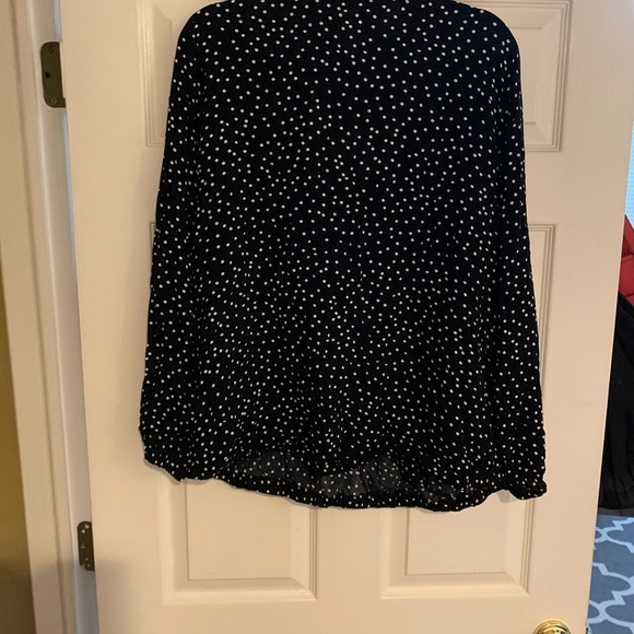 Polka dot, mock neck blouse from torrid - Picture 4 of 5